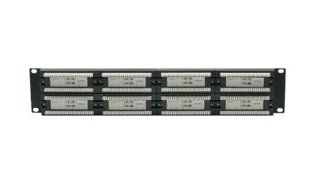 Pixietech patch paneli, 19" ekranlanmagan, 2U, 48 port, cat.5e