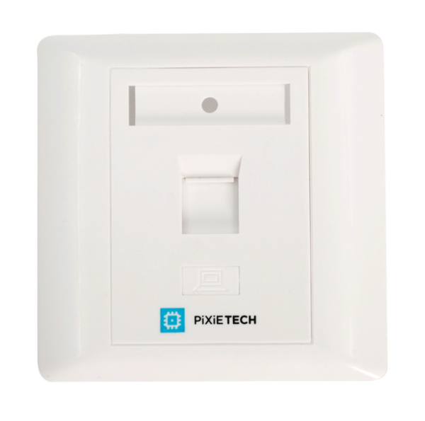 Абонентская розетка Pixietech, встраиваемая, под модули Keystone, 1 порт