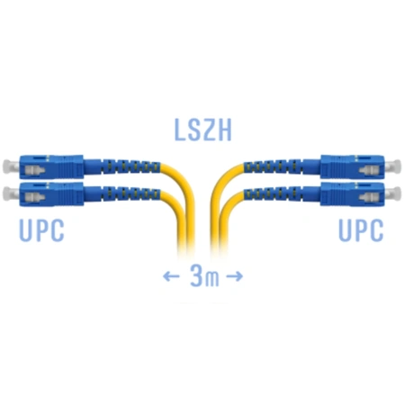 Optik patch simi SC/UPC SM Dupleks 3 metr
