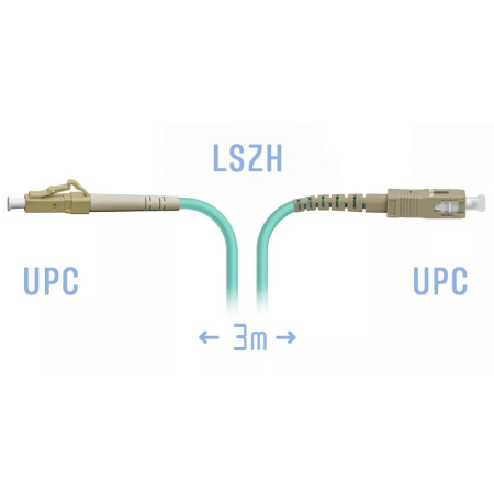 Optik patch-kord LC/UPC-SC/UPC MM 3 metr