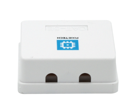 Розетка накладная Pixietech, CAT5e UTP RJ-45, 2 порта