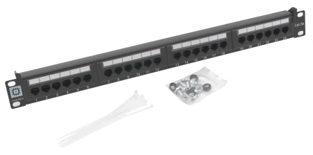 Коммутационная панель Pixietech, 19", 1U, 24 порта, cat.5e