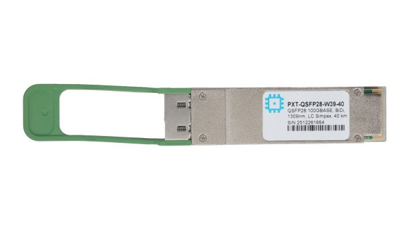 Модуль, QSFP28 100GBASE, BiDi, 1309нм, LC Simpex, дальность до 40 км