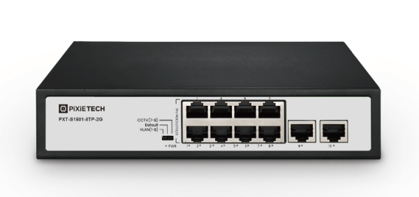 Неуправляемый PoE коммутатор Pixietech PXT-S1501-8TP-2G