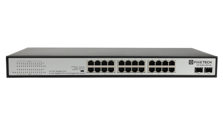 Неуправляемый PoE коммутатор Pixietech PXT-S1501-24TP-2S