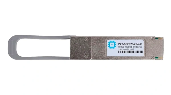 QSFP28 moduli, 100GBASE-ZR4, LC ulagichi, uzatish masofasi 80 km gacha.