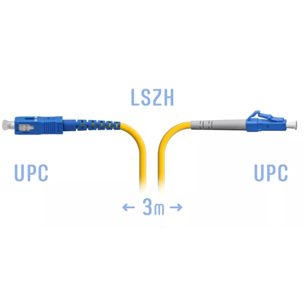 Патчкорд оптический LC/UPC-SC/UPC SM 3 метра