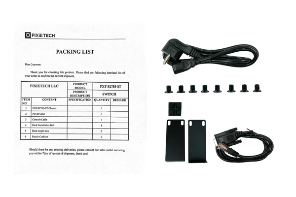 PXT-S2755-8T L2 darajadagi boshqariladigan kommutator