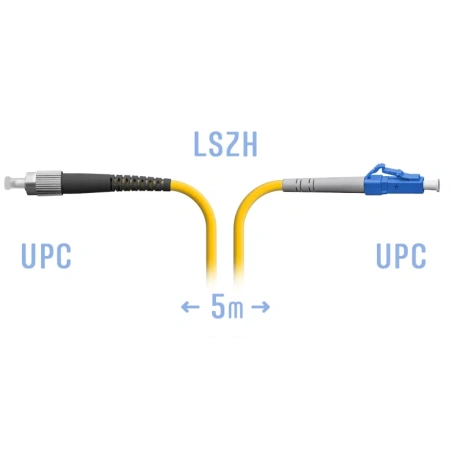 Optik patch-kord LC/UPC-FC/UPC SM 5 metr