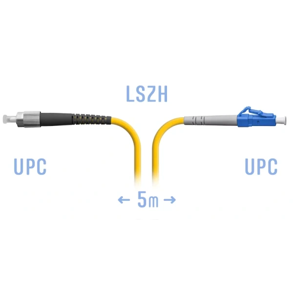 Optik patch-kord LC/UPC-FC/UPC SM 5 metr