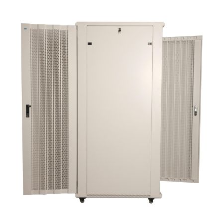 Zaminli shkaf 42U 600*800*2000 mm, teshikli eshik, oq