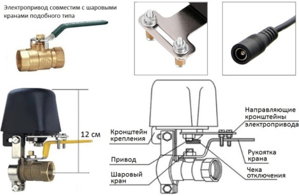 Водный/газовый клапан Tuya WiFi