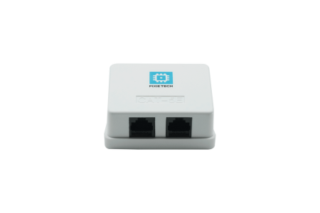 Pixietech rozetkasi (tashqi), CAT5e UTP RJ-45, 2 port