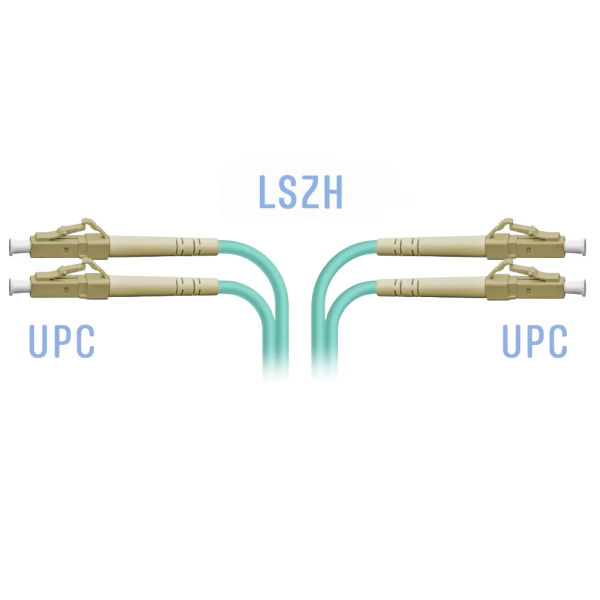 Optik patchcord LC/UPC MM Dupleks, 2 m