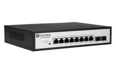 Неуправляемый PoE коммутатор Pixietech PXT-S1501-8TP-2S
