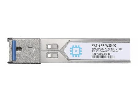 SFP WDM moduli, uzatish masofasi 40 km gacha (21 dB), 1310 nm.