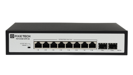 Неуправляемый PoE коммутатор Pixietech PXT-S1501-8TP-2S