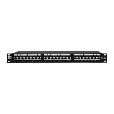 Pixietech ekranlangan kommutatsion panel, 19" 1U, 24 port, Cat.6a
