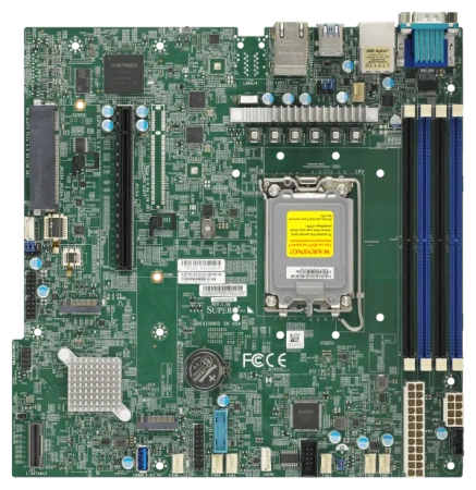 Supermicro SYS-111R-M serveri: Xeon E-2436, 32Gb DDR5-4800, 2× SSD 480Gb