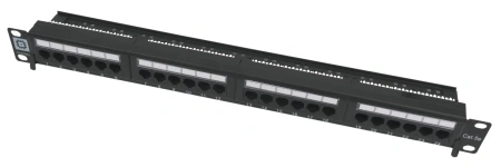 Коммутационная панель Pixietech, 19", 1U, 24 порта, cat.5e