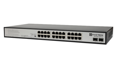 Неуправляемый PoE коммутатор Pixietech PXT-S1501-24TP-2S