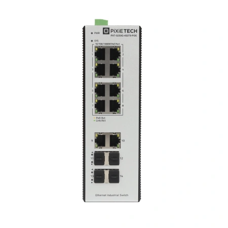 PXT-S250G-4S2T8-POE boshqariladigan sanoat POE kommutatori