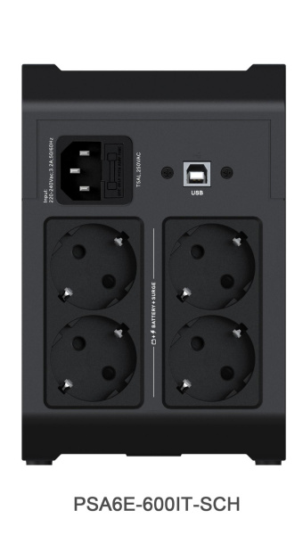 ИБП Vertiv PowerUPS 200 Essential PSA6E-600IT-SCH, 600VA