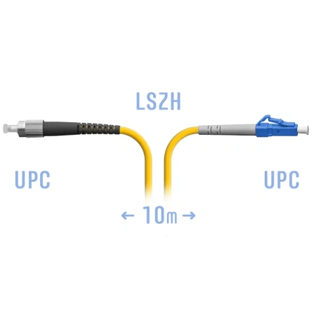 Optik patch-kord LC/UPC-FC/UPC SM 10 metr