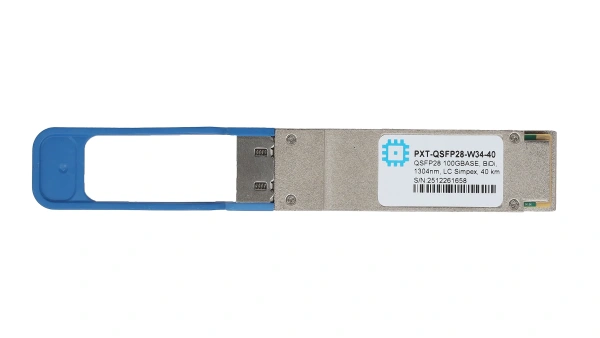 QSFP28 moduli, 100GBASE, BiDi, 1304 nm, LC Simplex, uzatish masofasi 40 km gacha.