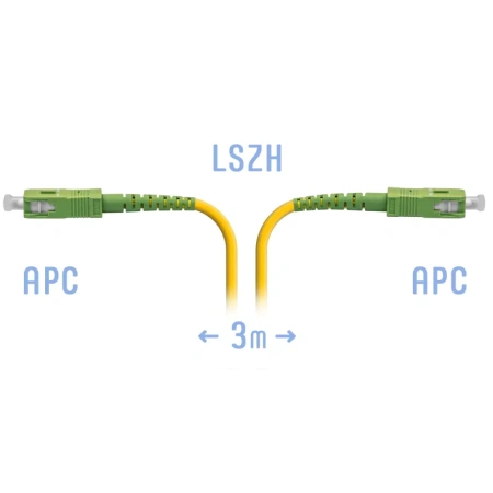 Optik patch-kord SC/APC SM 3 metr