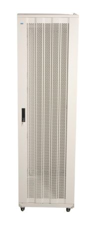 Zaminli shkaf 42U 600*800*2000 mm, teshikli eshik, oq