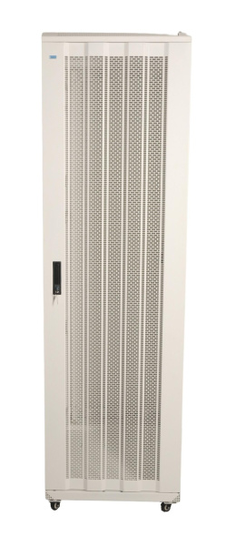 Zaminli shkaf 42U 600*800*2000 mm, teshikli eshik, oq