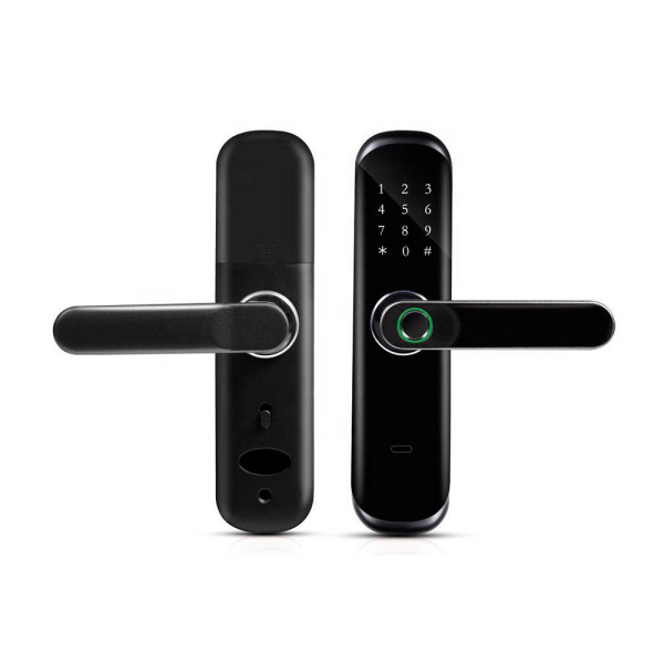 Дверной Wi-Fi замок с поддержкой отпечатка, кода, карты Tuya Smart