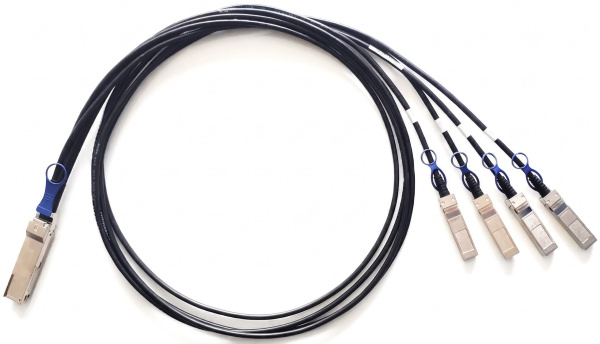 Модуль 100G, QSFP28 - 4 x SFP28 Direct Attach, дальность до 1 м