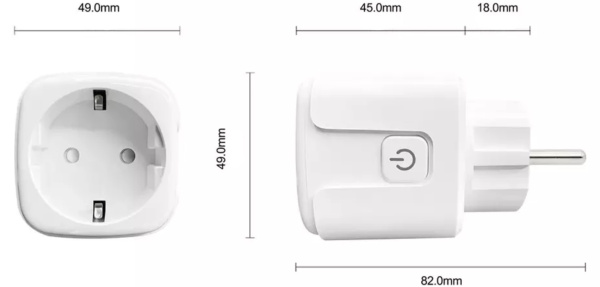 Розетка с энергомониторингом Tuya Smart Wi-Fi