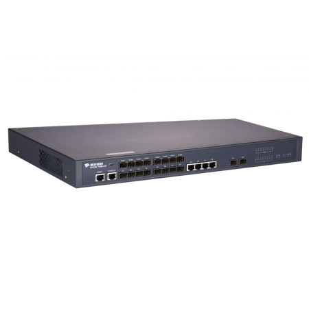 OLT BDCOM 3608B 8 ta GEPON (SFP) portlari, 4 ta kombinatsiyalangan portlar, 4xSFP, 2 SFP+, 2 ta AC quvvat manbai bilan