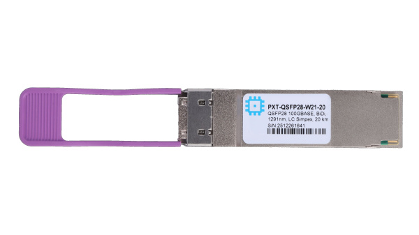 Модуль, QSFP28 100GBASE, BiDi, 1291нм, LC Simpex, дальность до 20 км