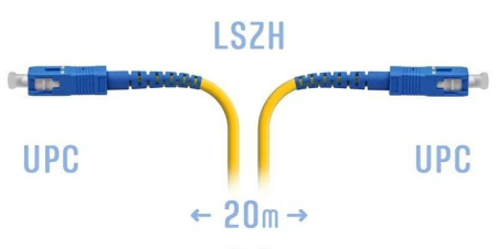 Optik patch-kord LC/UPC-SC/UPC SM 20 metr