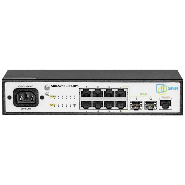 SNR-S2965-8T-UPS - L2 boshqariladigan kommutator
