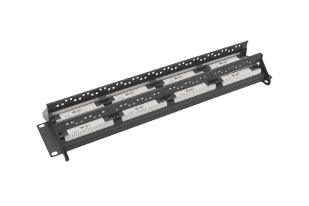 Коммутационная панель Pixietech, 19" неэкранированная, 2U, 48 портов, cat.6