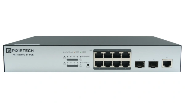L2 darajadagi boshqariladigan PoE kommutator PXT-S2780G-8T-POE