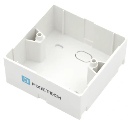 Монтажная коробка Pixietech, накладная, 86х86мм, белая