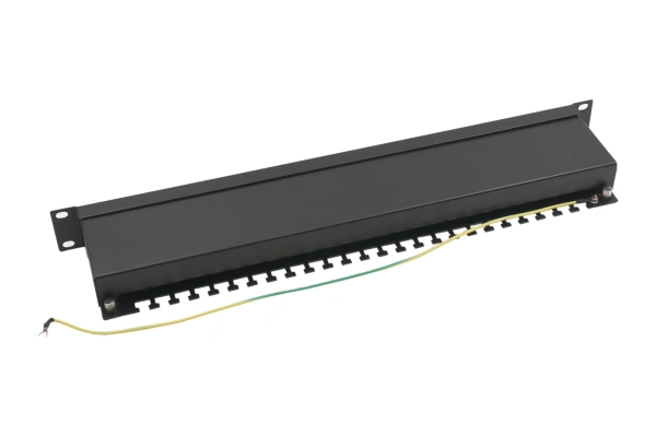 Pixietech patch paneli, 19" ekranlangan, 1U, 24 port, cat.5e