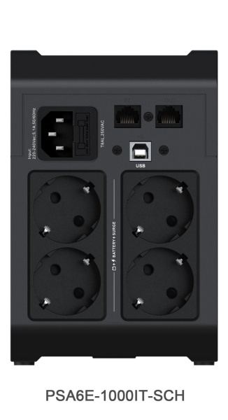 ИБП Vertiv PowerUPS 200 Essential PSA6E-1000IT-SCH, 1000VA