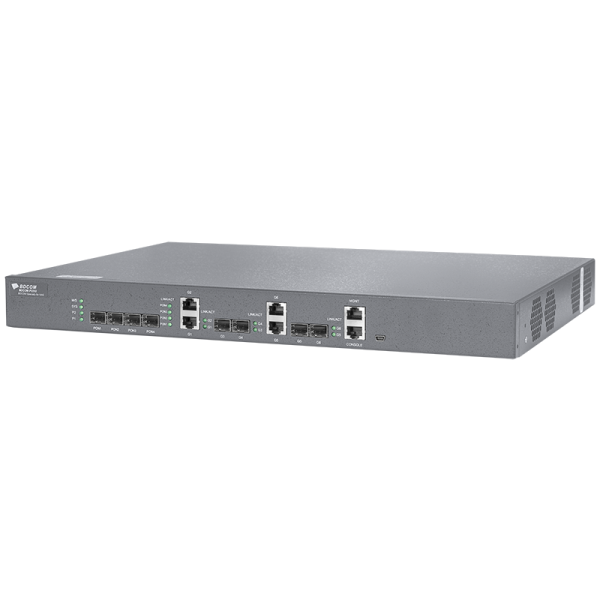 OLT BDCOM 3310 4 ta GEPON (SFP) portlari, 2 ta kombinatsiyalangan portlar, 2xSFP, 2xRJ-45, 2 ta AC quvvat manbai, FEC