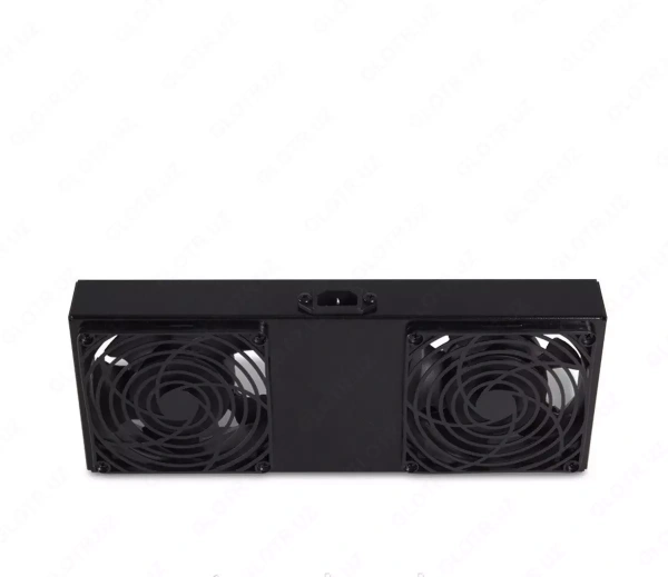 Pixietech devorga o'rnatiladigan shkaflar uchun ventilyator paneli, 2 ta ventilyator x 12 sm