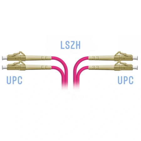 Optik patchcord LC/UPC MM OM4 Dupleks, 3 metr
