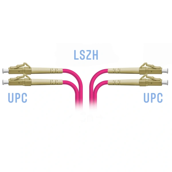 Патчкорд оптический LC/UPC MM OM4 Duplex, 50 метров