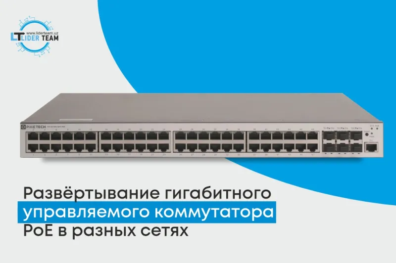 Развёртывание гигабитного управляемого коммутатора PoE в разных сетях
